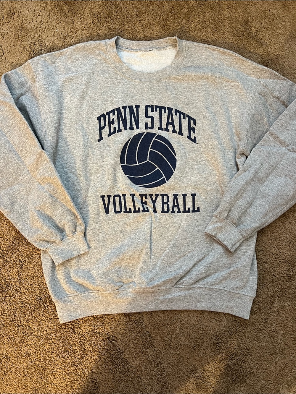 Gildan Gray Penn State Volleyball Crewneck